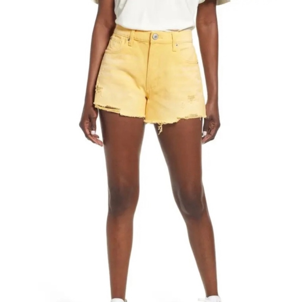STS Blue Layne High Waist Slouchy Denim Cutoff Shorts in Marigold. Size 31 NWT!